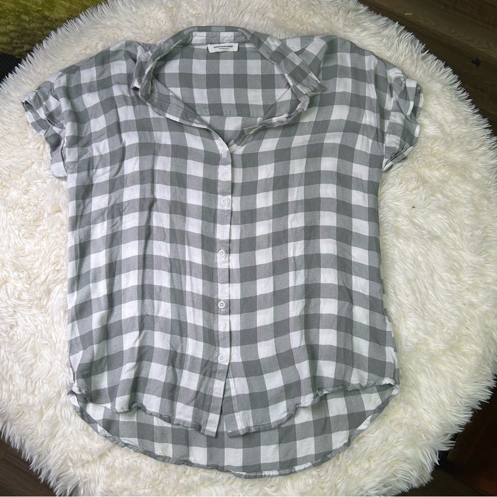 BEACHLUNCHLOUNGE | Green Plaid Button Down Shirt